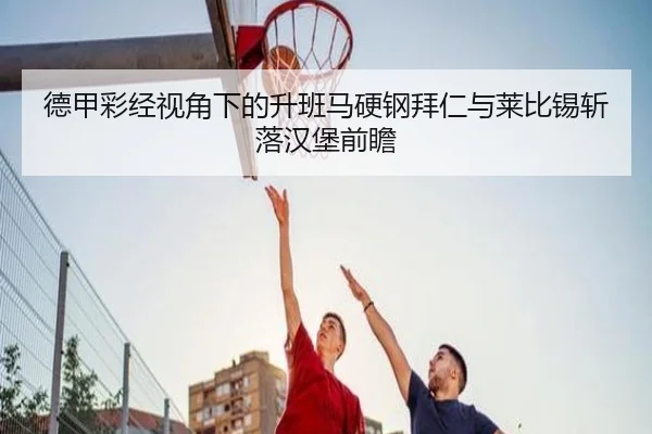 德甲彩经视角下的升班马硬钢拜仁与莱比锡斩落汉堡前瞻 - WMsports